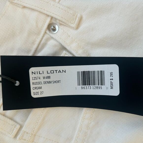 Nili Lotan Russel White Jean Shorts, Size 27, NWT - Picture 5 of 8